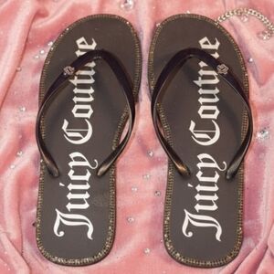 Juicy Couture Black Flip Flops